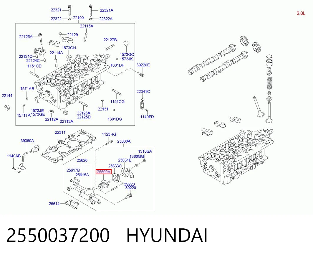 2550037200 Hyundai/Kia Termostato
