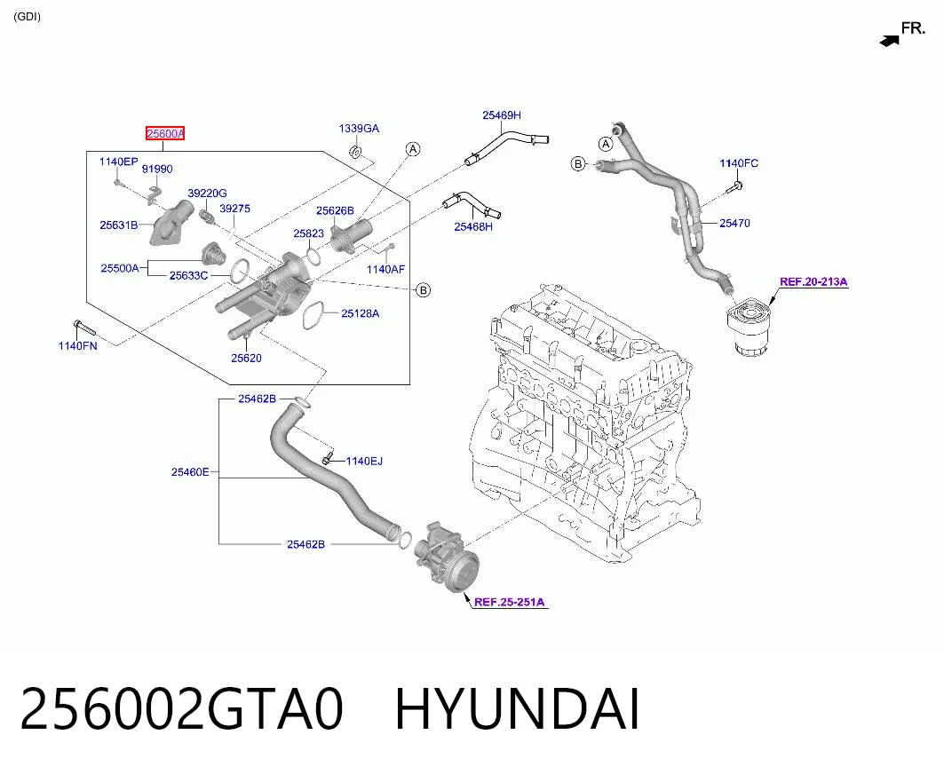 256002GTA0 Hyundai/Kia Termostato
