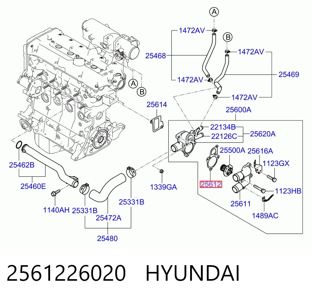 Vedante de termostato para Hyundai Accent MC