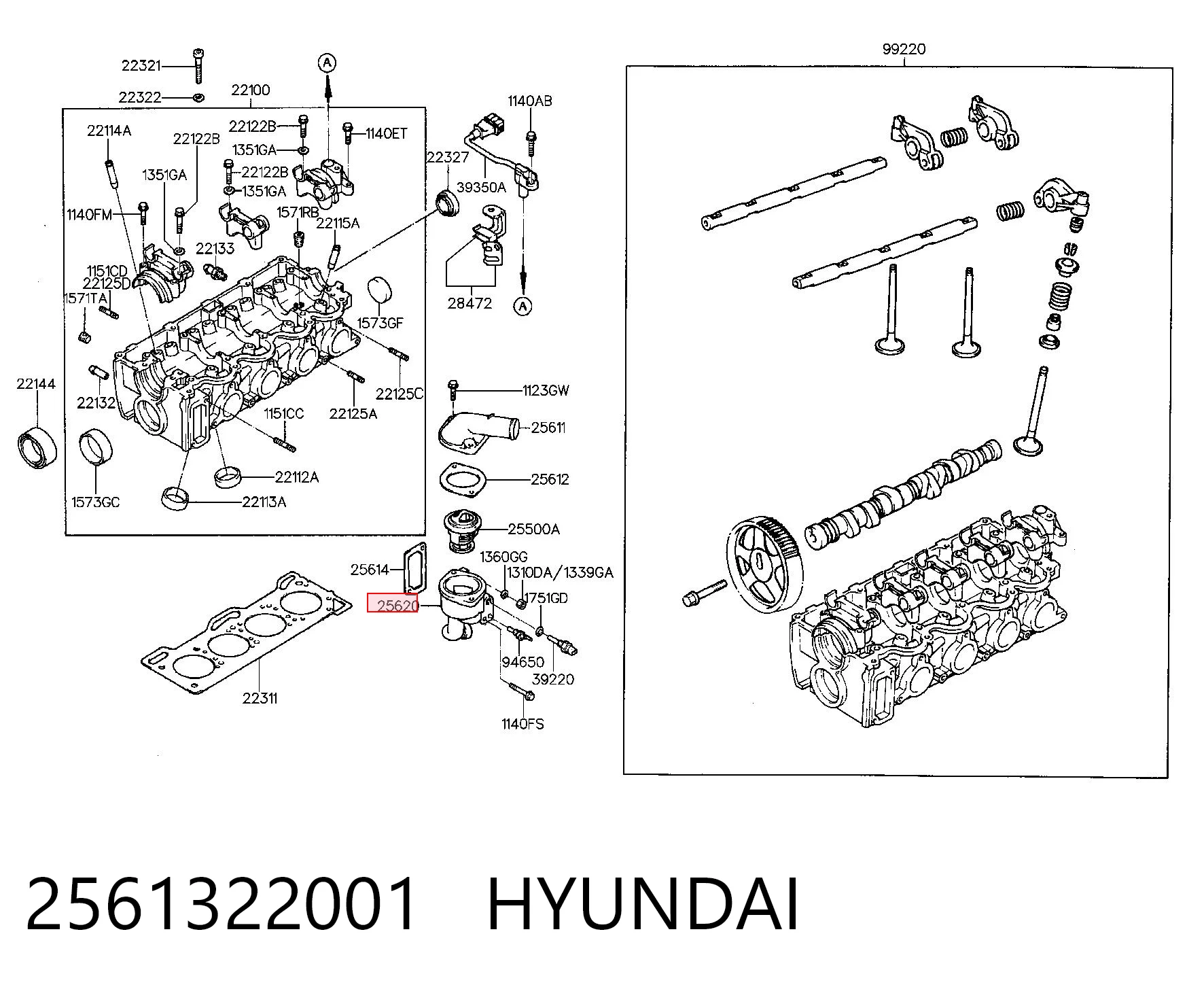 Caixa do termostato Hyundai Accent X-3 ao melhor preço
