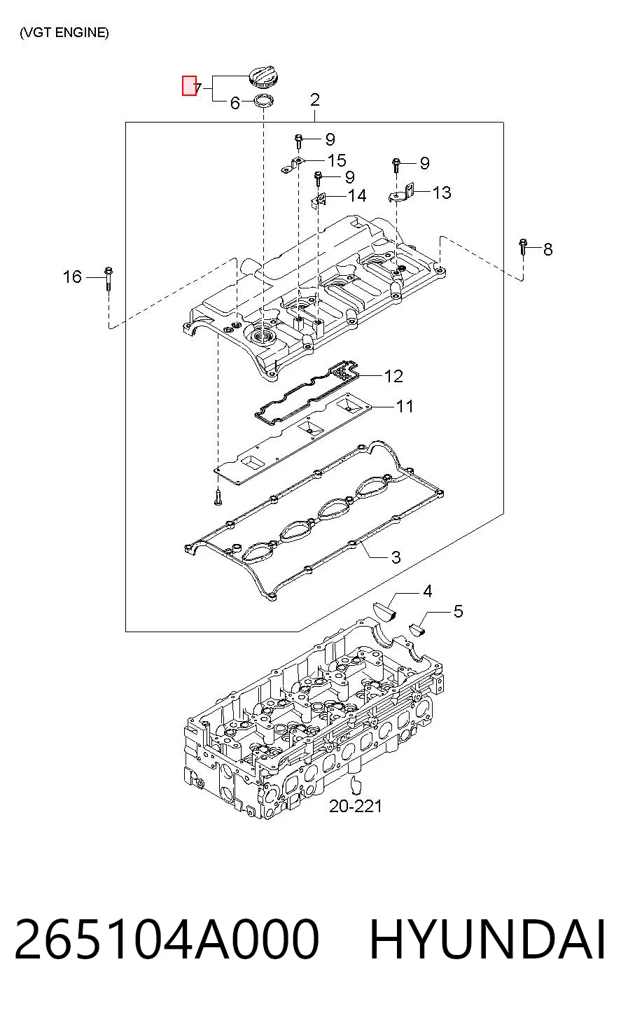 265104A000 Hyundai/Kia