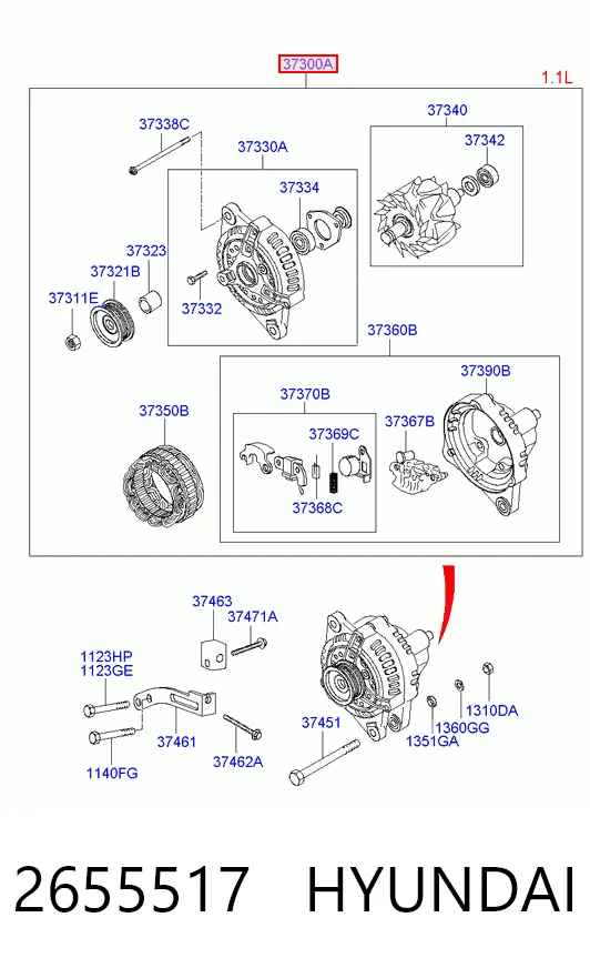2655517 Hyundai/Kia Gerador