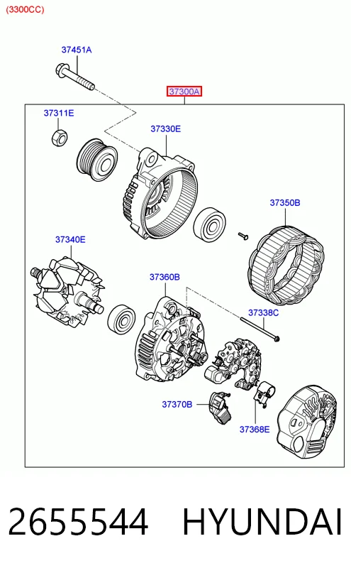 2655544 Hyundai/Kia Gerador