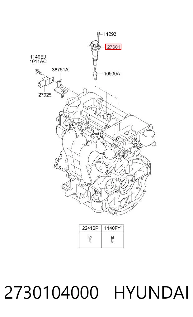 2730104000 Hyundai/Kia Bobina de ignição