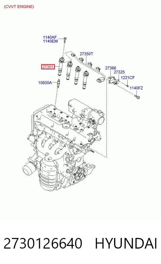 2730126640 Hyundai/Kia Bobina de ignição
