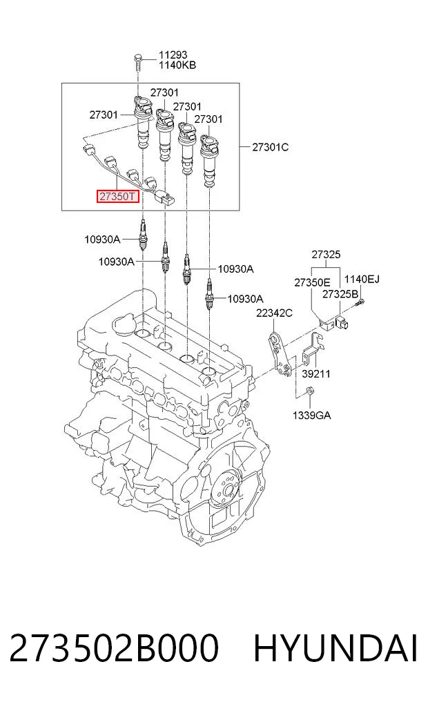 Fios de alta voltagem, kit para Hyundai Accent IV RB