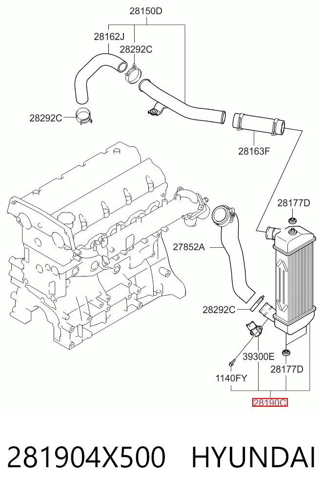Radiador de intercooler KIA Carnival III VQ ao melhor preço