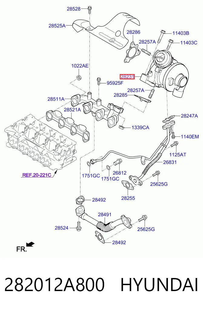 282012A800 Hyundai/Kia Turbina