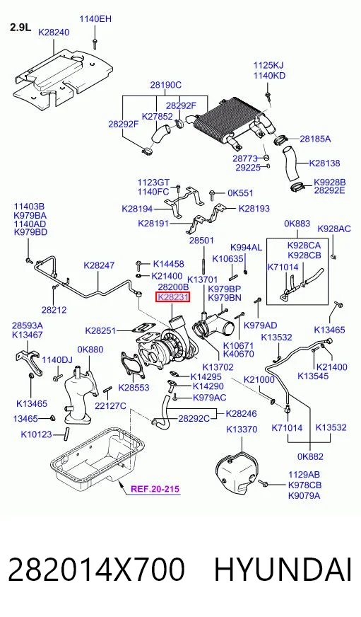 282014X700 Hyundai/Kia Turbina