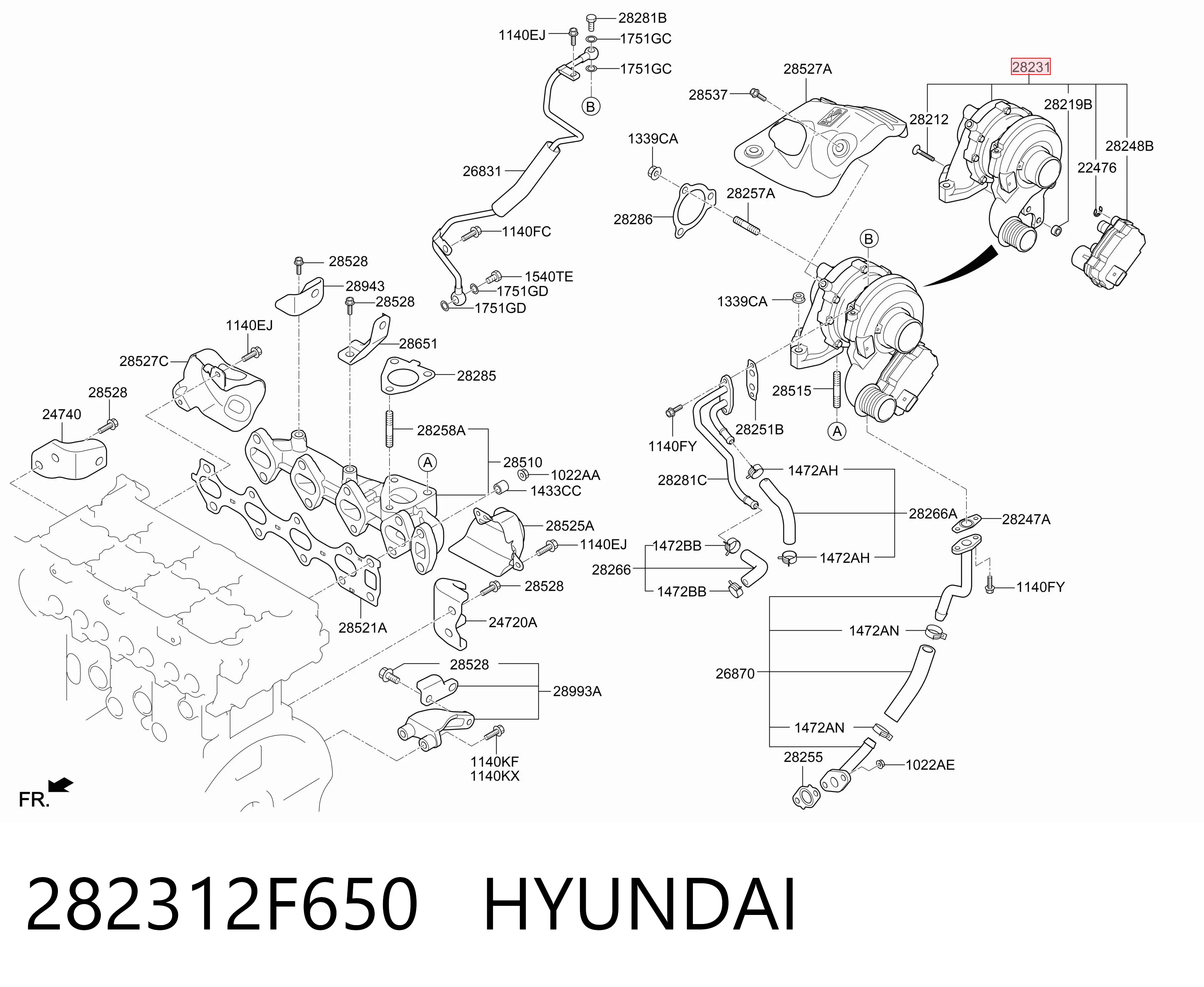 282312F650 Hyundai/Kia Turbina