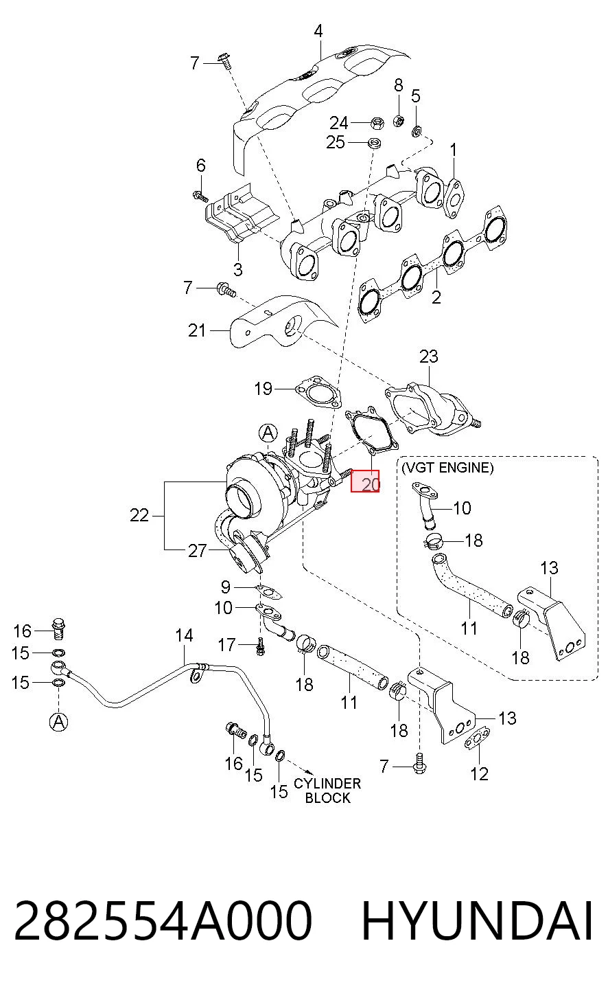 282554A000 Hyundai/Kia