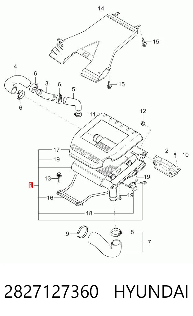 Radiador de intercooler para KIA Carens I FJ