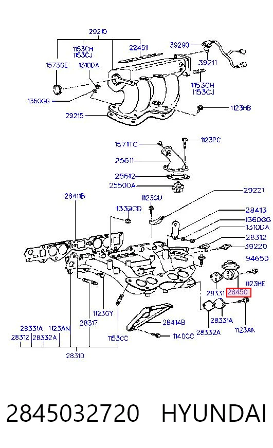 Válvula EGR de recirculação dos gases Hyundai Sonata III Y-3 ao melhor preço