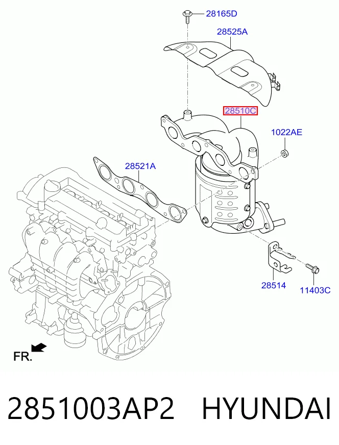 Convertidor - catalisador para Hyundai I20 I PB