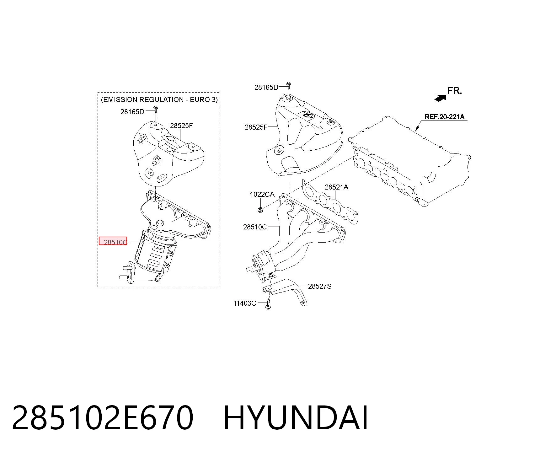 Tubo coletor de escape Hyundai Sonata VII LF ao melhor preço