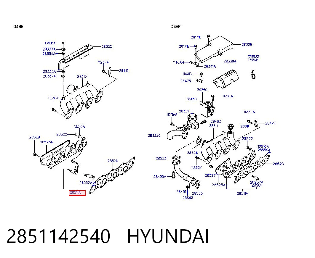 Tubo coletor de escape Hyundai Galloper  JK ao melhor preço