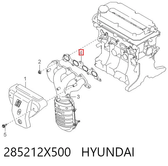 Vedante de tubo coletor de escape para KIA Rio I DC