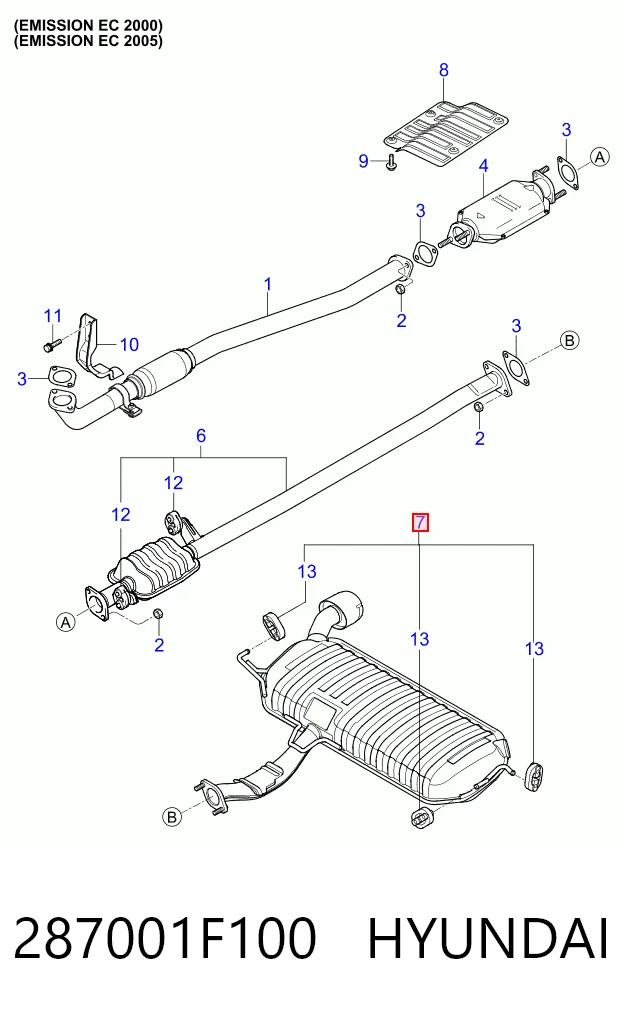 Compre Silenciador, parte traseira Hyundai Coupe 2