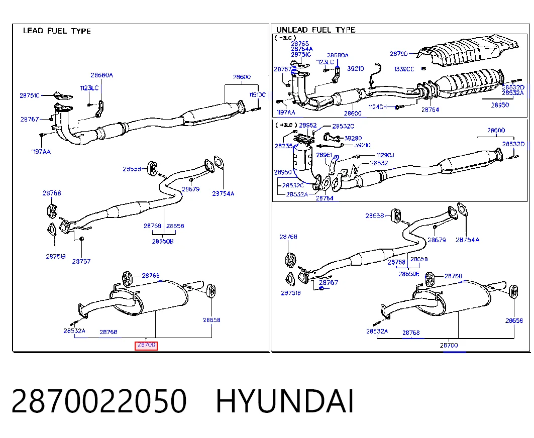 Silenciador, parte traseira Hyundai Accent preço, a partir de 54,91 USD