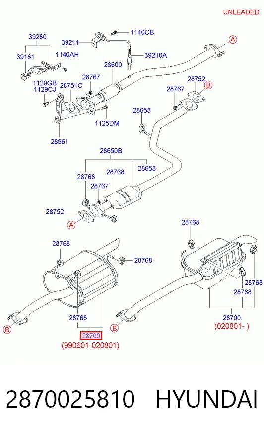 Silenciador, parte traseira Hyundai Accent II LC ao melhor preço