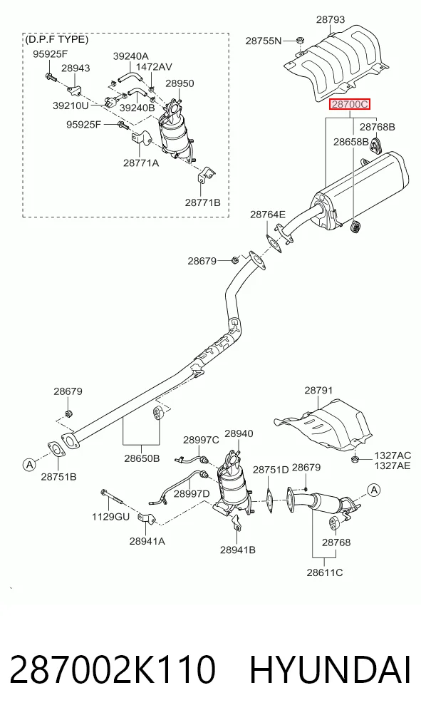 Silenciador, parte traseira KIA Soul I AM ao melhor preço