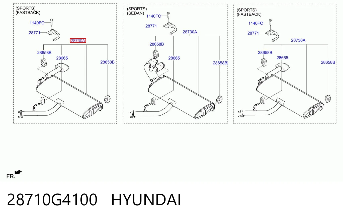 Silenciador, parte traseira Hyundai I30  PD ao melhor preço