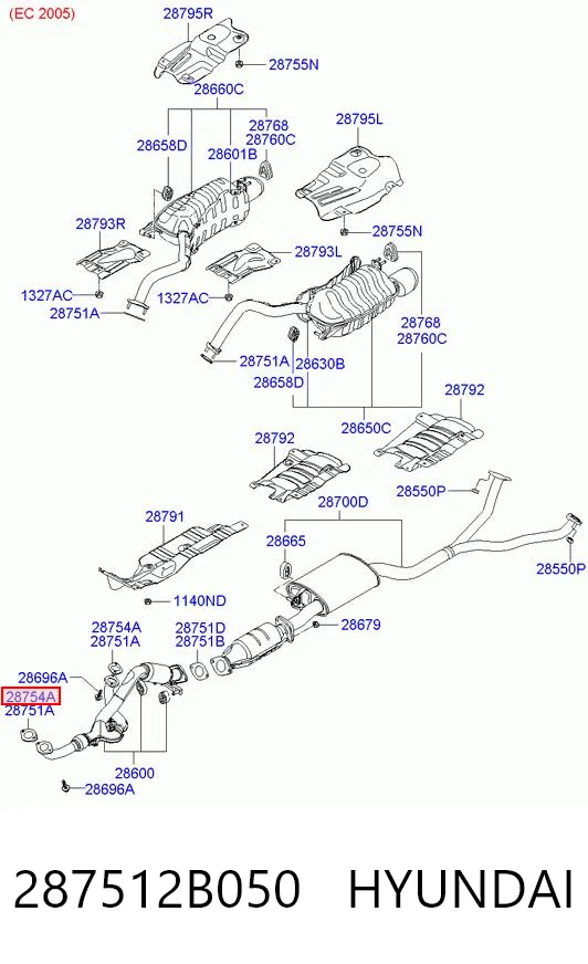 Vedante de tubo de admissão do silenciador para Hyundai Santa Fe SM