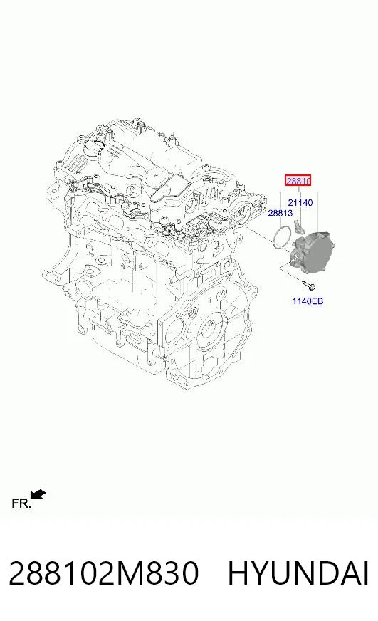 288102M830 Hyundai/Kia Bomba a vácuo