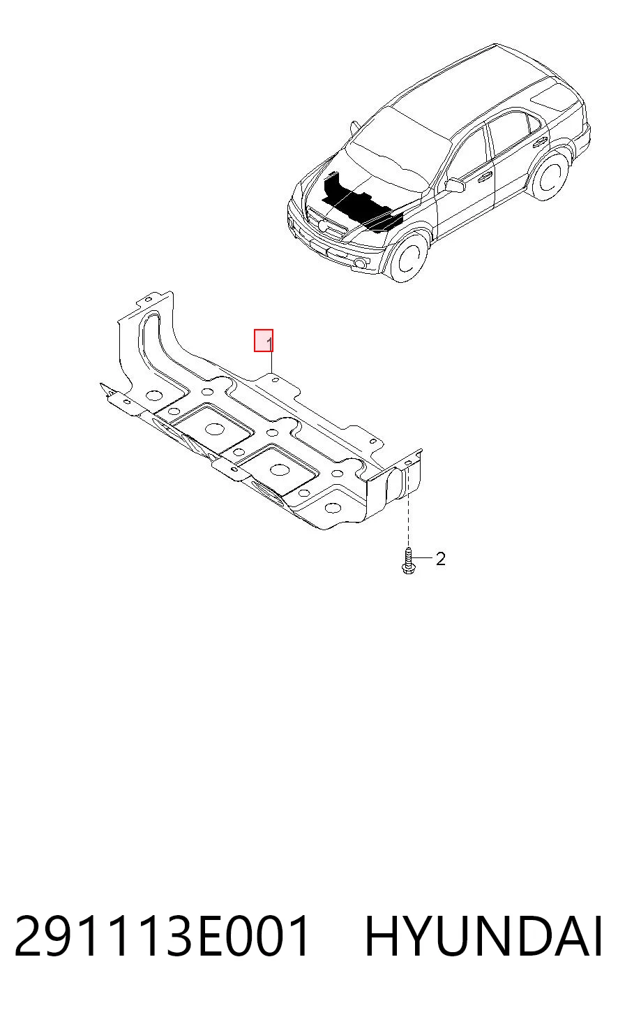 Proteção de motor, de panela (da seção de motor) para KIA Sorento JC