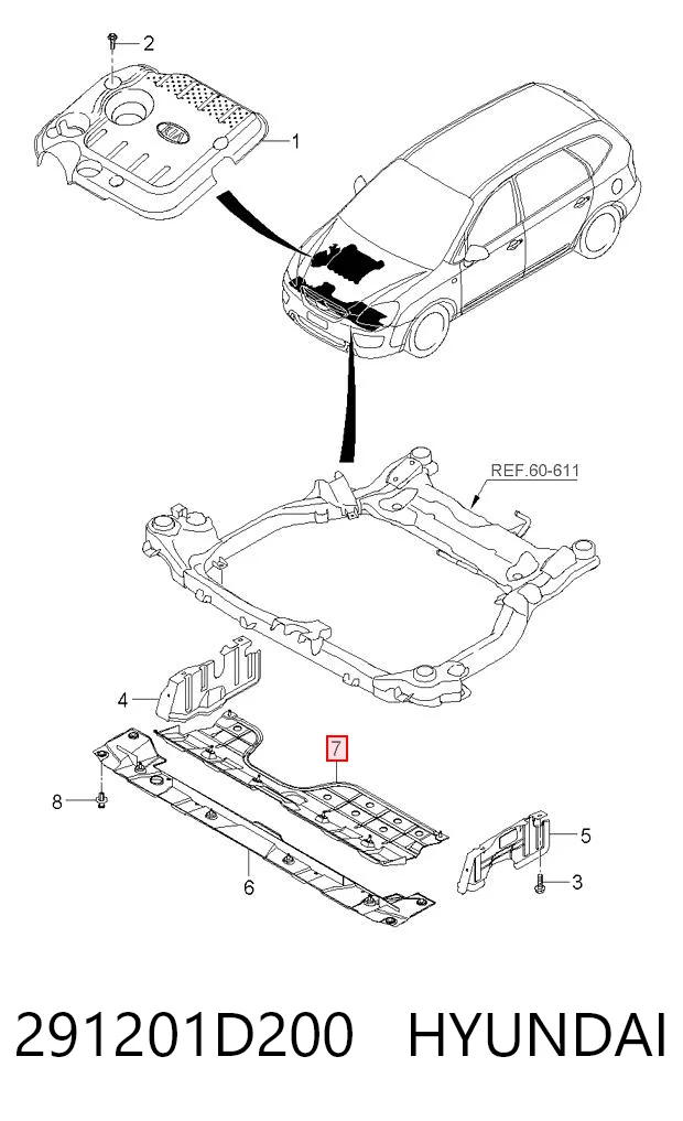 Proteção de motor, de panela (da seção de motor) KIA Carens FG ao melhor preço