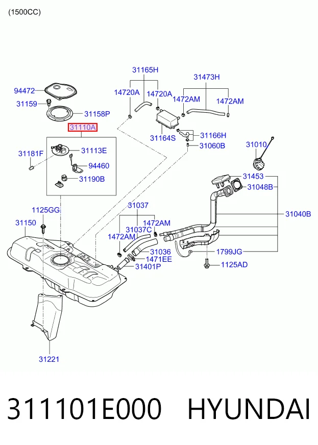 Módulo de bomba de combustível com sensor do nível de combustível KIA Rio preço, a partir de 51,07 USD
