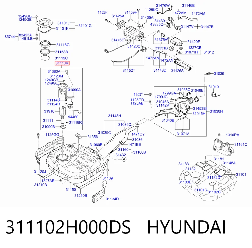 Módulo de bomba de combustível com sensor do nível de combustível para Mitsubishi Montero K8, K9
