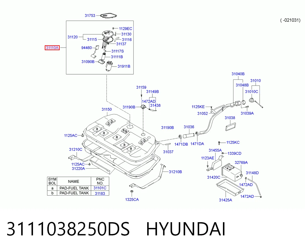 Módulo de bomba de combustível com sensor do nível de combustível para Hyundai Sonata IV EU4