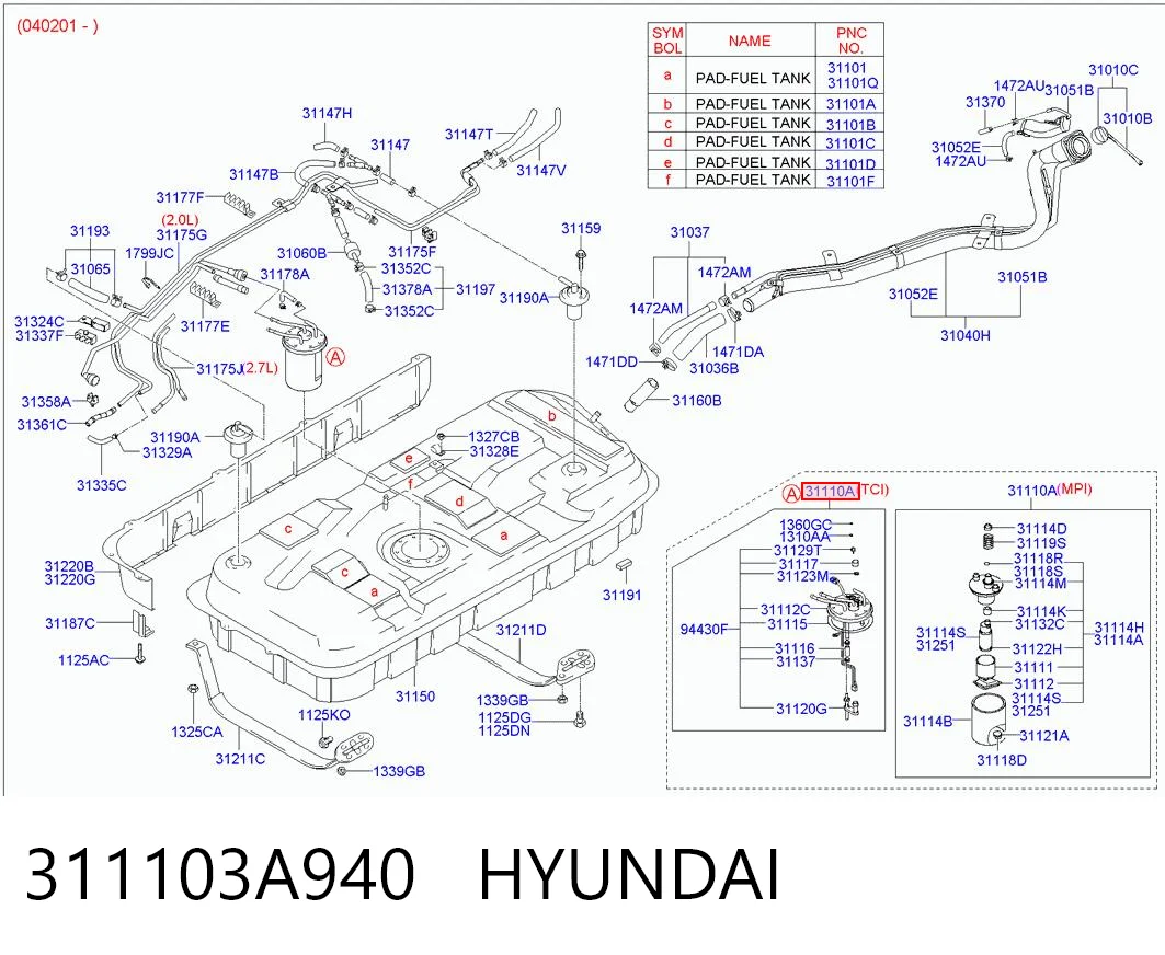 311103A940 Hyundai/Kia