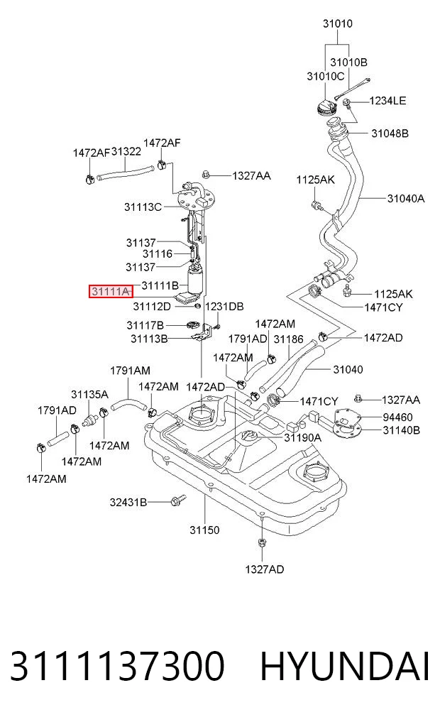 8950104020 Toyota Bomba de combustível elétrica submersível