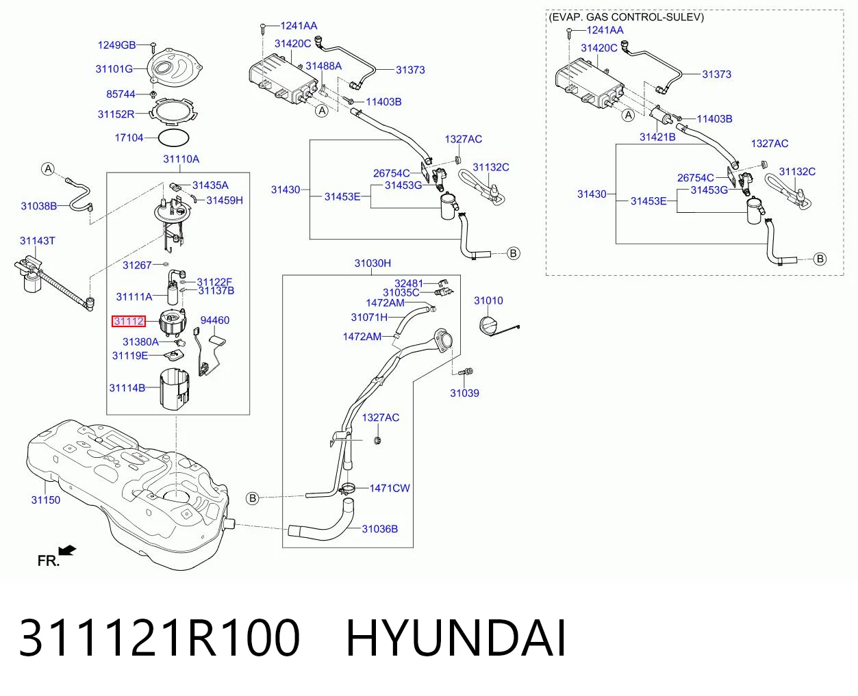 311121R100 Hyundai/Kia Filtro de combustível