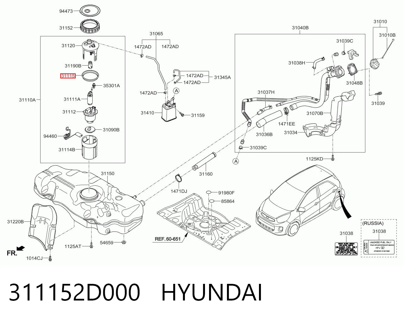 311152D000 Hyundai/Kia