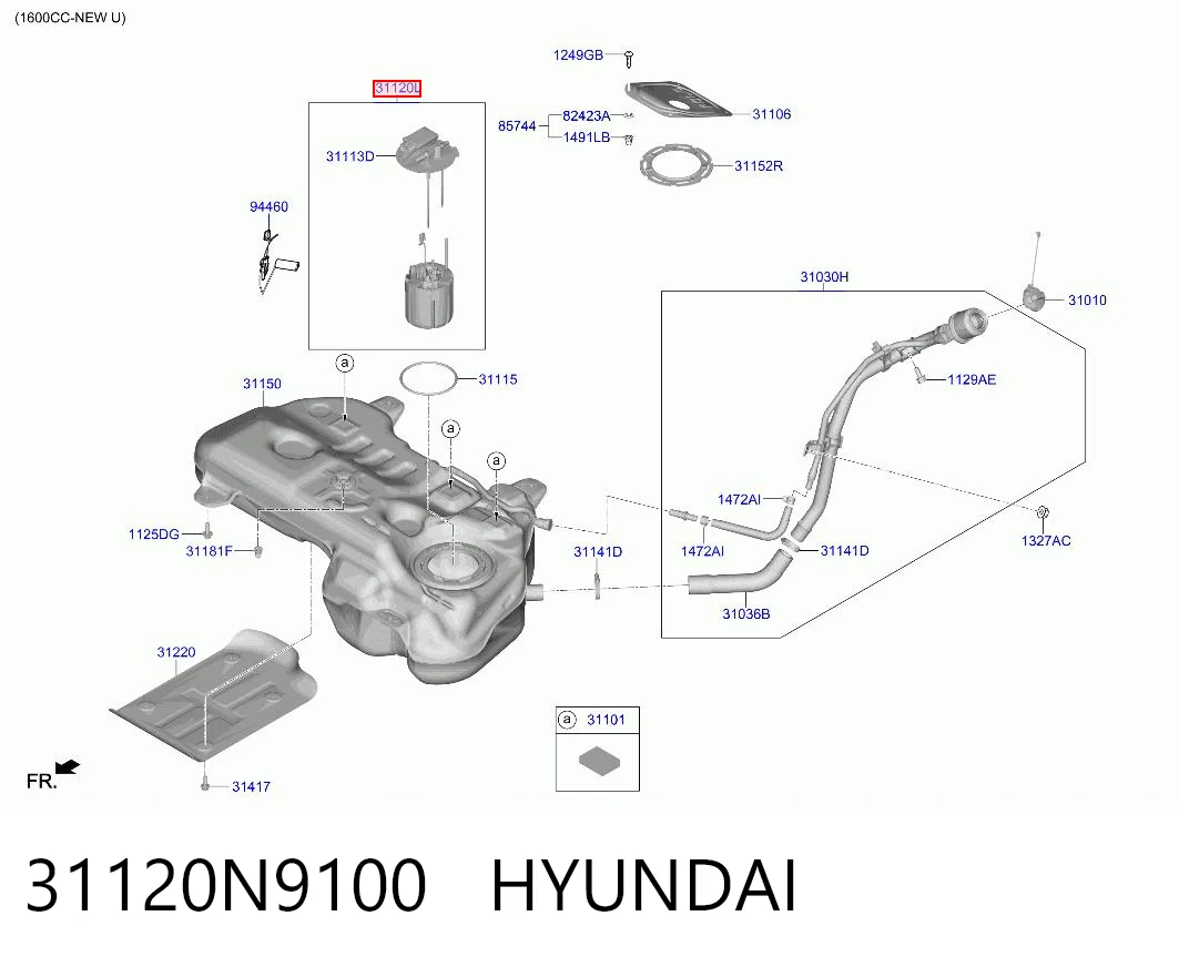 Módulo de bomba de combustível com sensor do nível de combustível Hyundai Tucson IV NX4E ao melhor preço