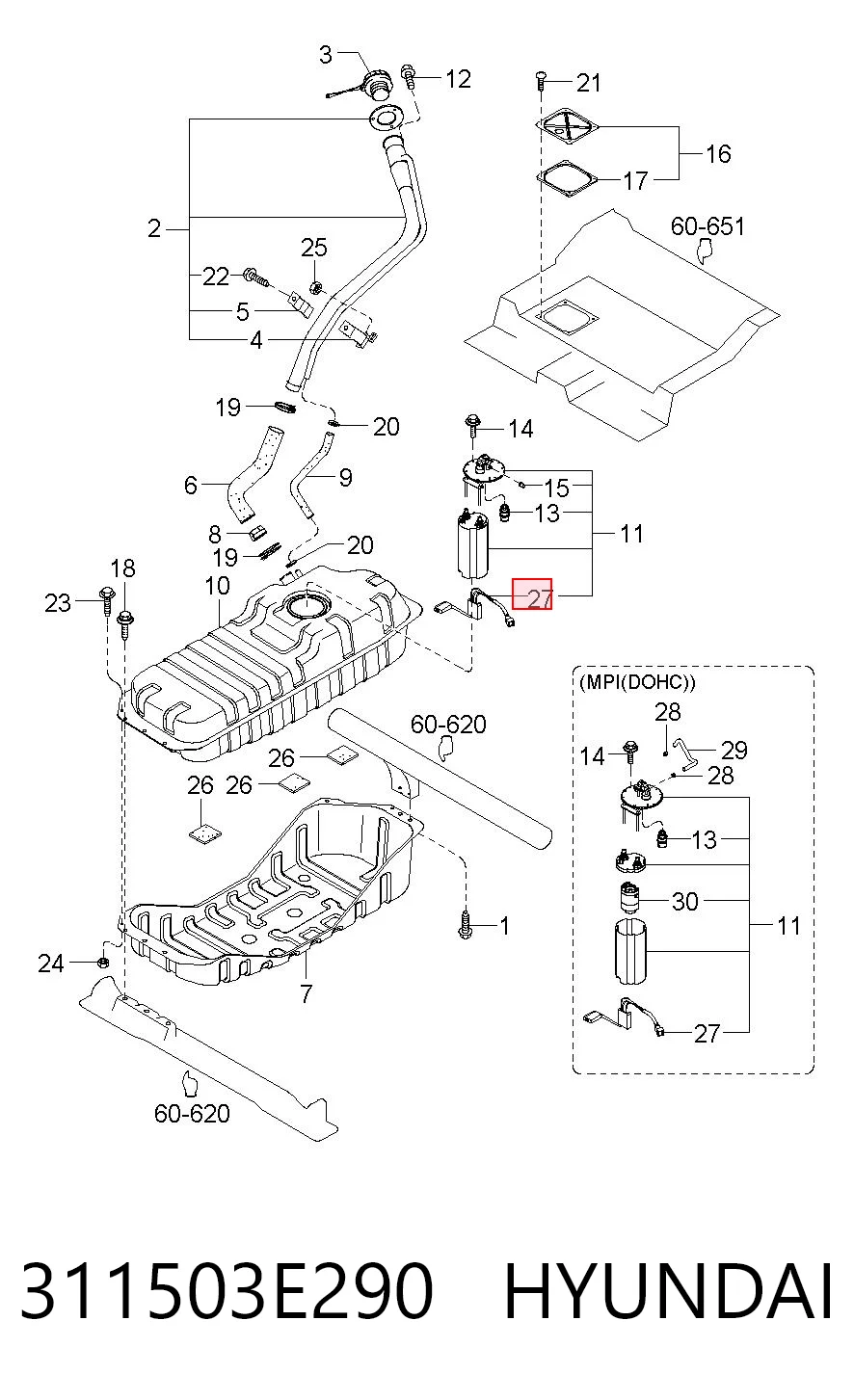 311503E290 Hyundai/Kia