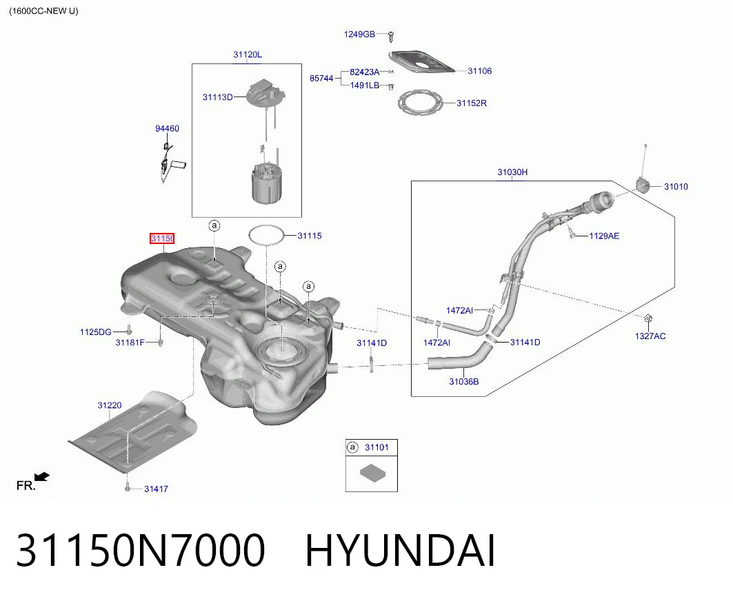 Tanque de combustível Hyundai Tucson IV NX4E ao melhor preço