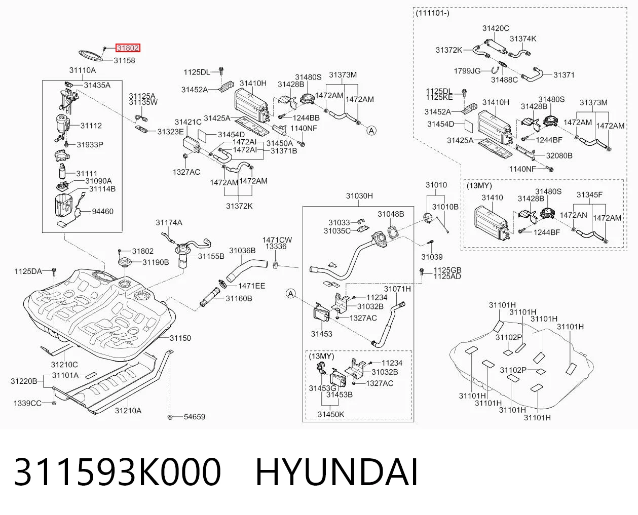 311593K000 Hyundai/Kia