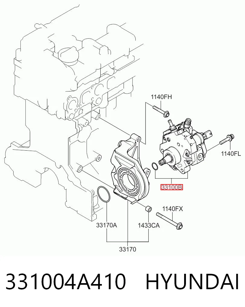 331004A410 Hyundai/Kia Bomba de combustível de pressão alta