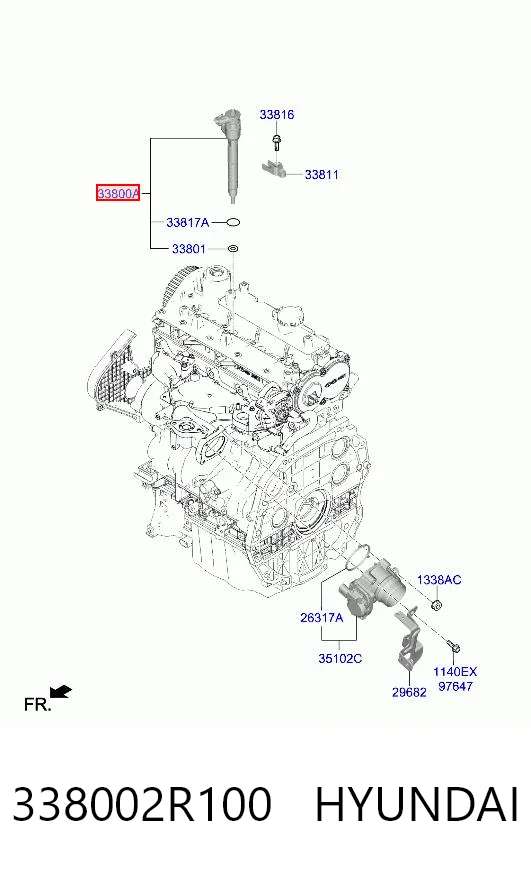 338002R100 Hyundai/Kia Injetor de injeção de combustível