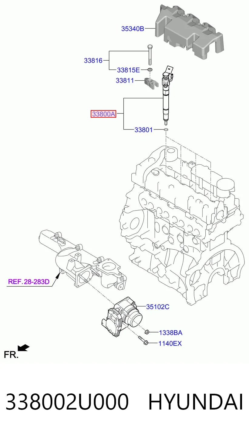 338002U000 Hyundai/Kia Injetor de injeção de combustível