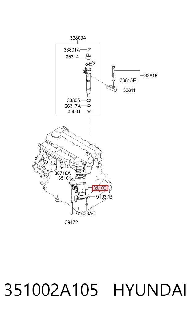 Válvula de borboleta montada para KIA Rio II JB