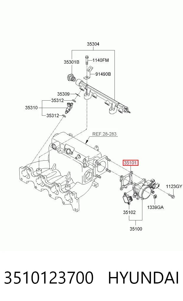 Vedante da válvula de borboleta KIA Cerato LD ao melhor preço