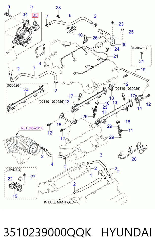 Sensor de posição da válvula de borboleta (potenciômetro) KIA Sorento I 