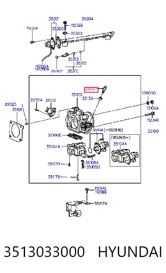 Sensor de posição da válvula de borboleta (potenciômetro) para Hyundai Elantra IV HD