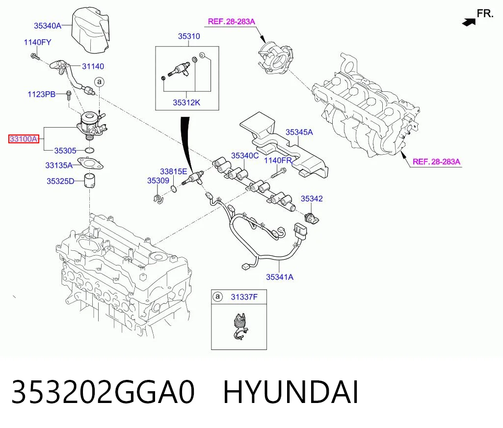 353202GGA0 Hyundai/Kia Bomba de combustível de pressão alta