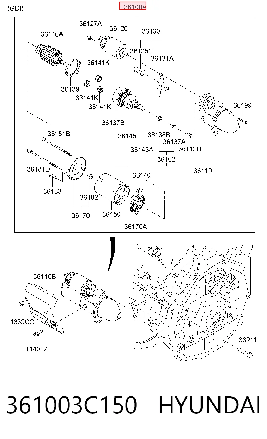 361003C150 Hyundai/Kia
